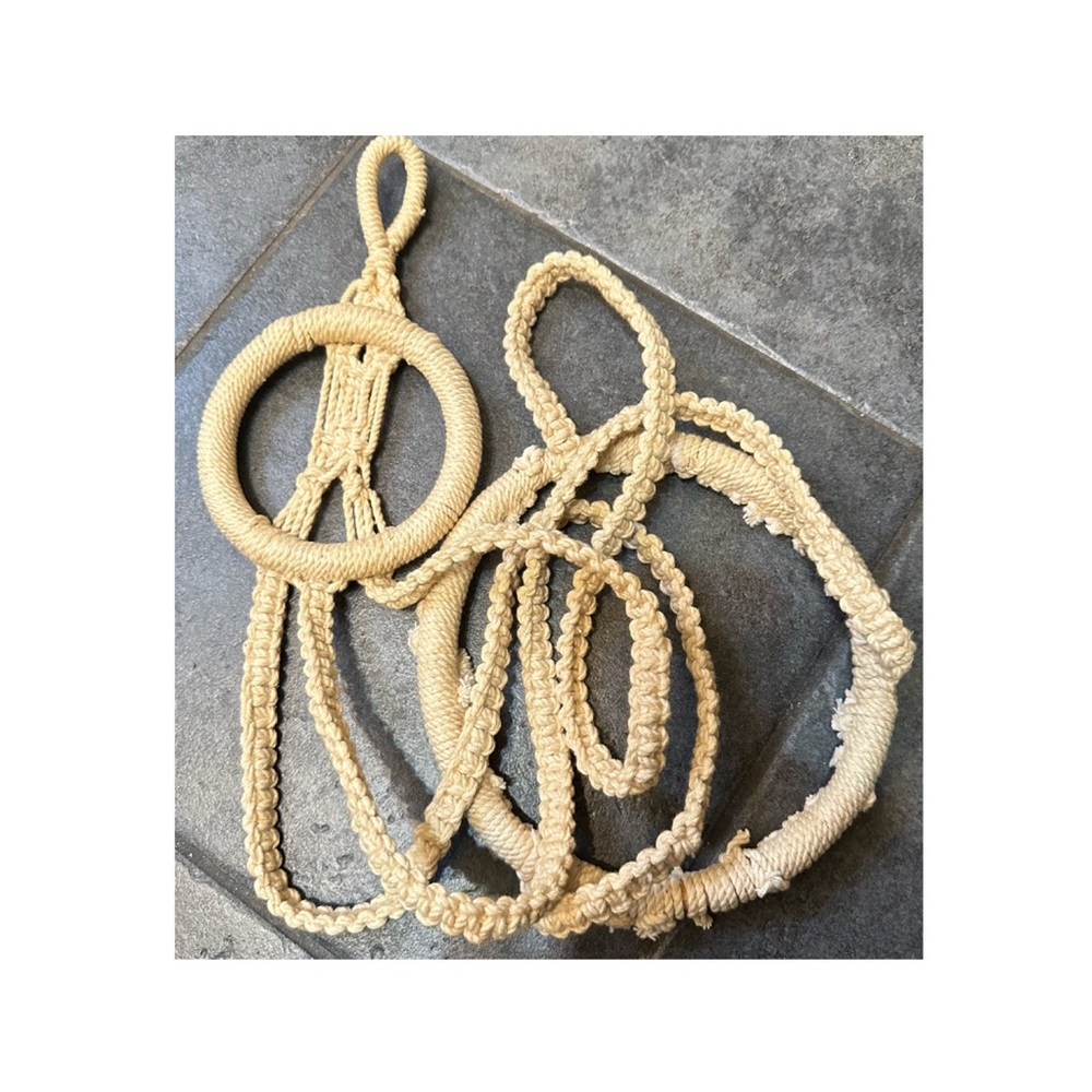 Macrame Hanging Peace Sign Plant Hanger